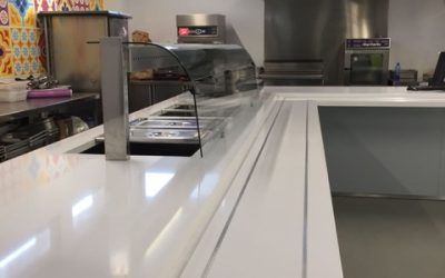 Proyecto de hostelería Silestone Blanco Zeus en Mollet del Vallès